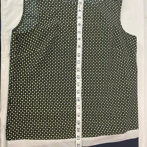 Ann Taylor Loft Women’s Blue Green Sleeveless Blouse Size XS Lime Navy Blue - Picture 5 of 5
